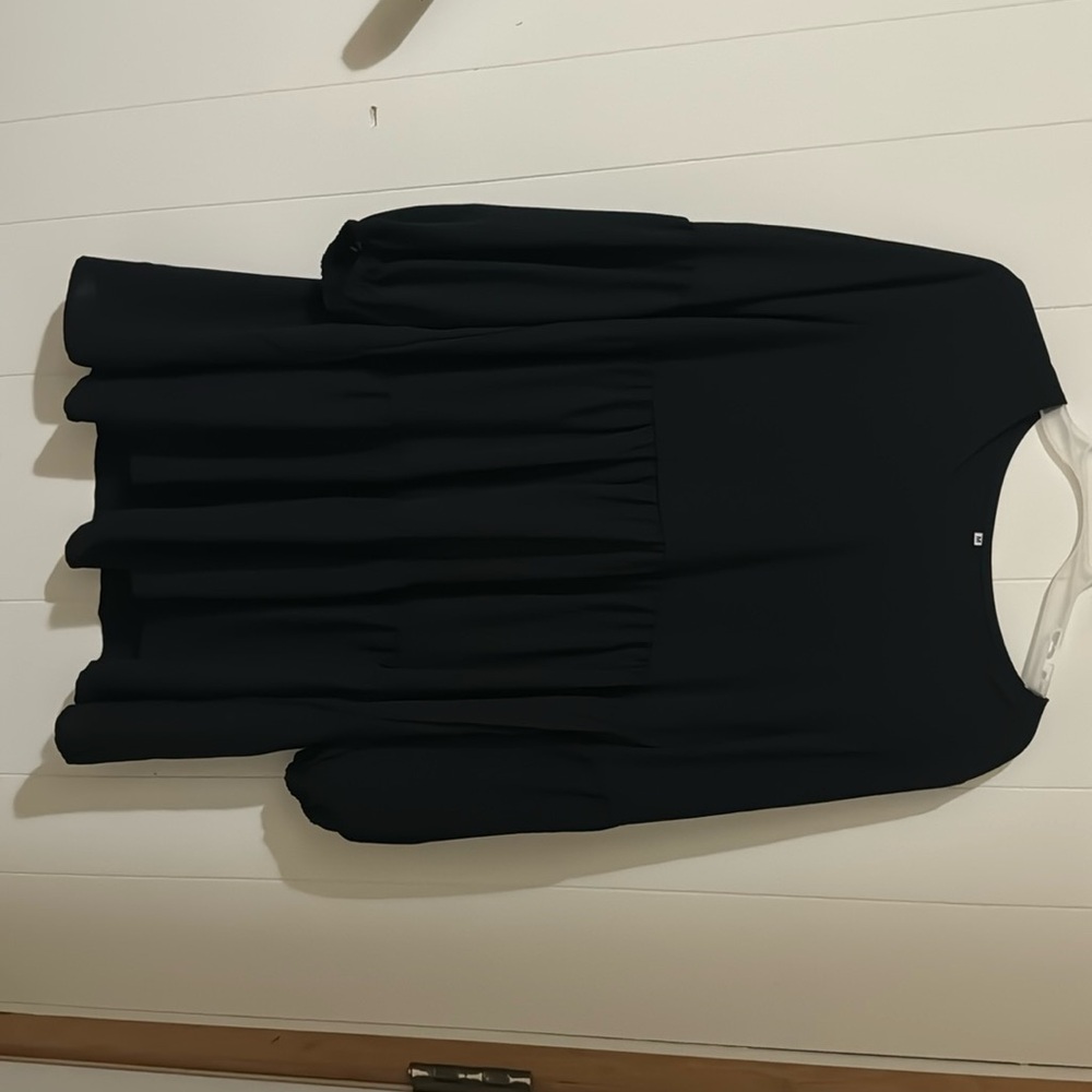 Black long sleeve Aline dress